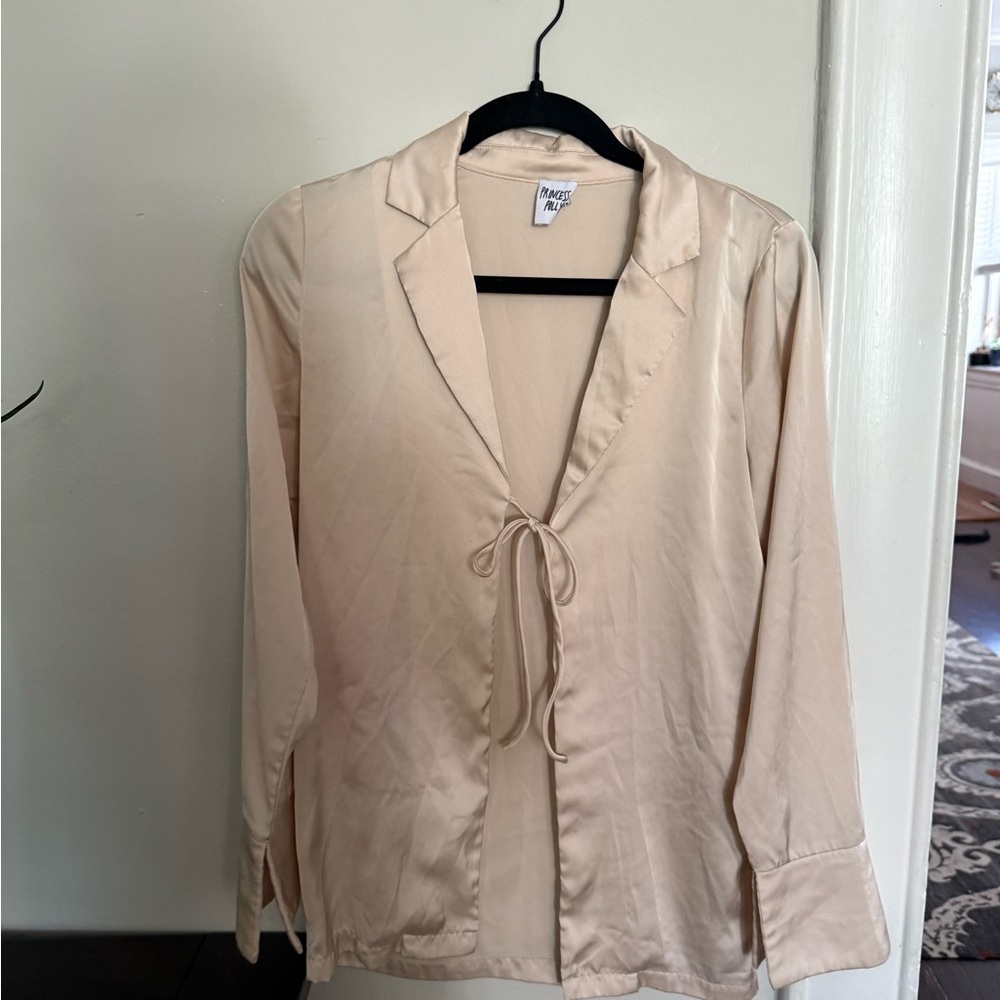 Princess Polly Satin Tie Top - Picture 2 of 4
